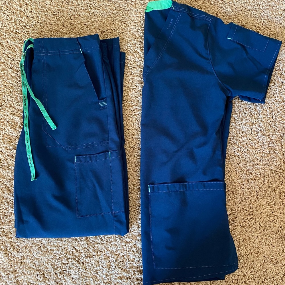 Carhartt Navy Blue Scrub Set